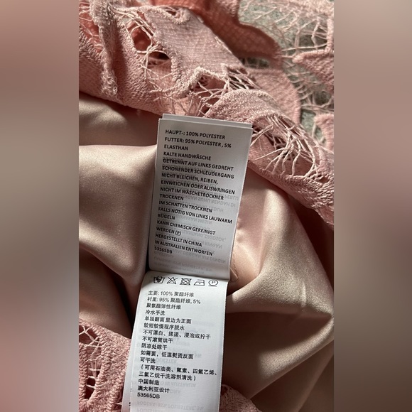 Bardot Pink Rose Lina Lace Dress Size 6 - Picture 7 of 13